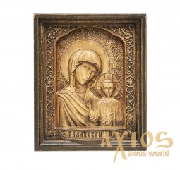 Резная икона Казанской Божией матери 20x24 см - фото