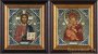 Венчальная пара «Икона Христос Пантократор» и «Владимирская икона Пресвятой Богородицы»