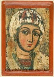 Фрагмент иконы Богородицы из Потелича (XVІІ век) - фото