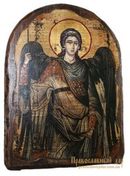 Икона под старину Святой Архистратиг Михаил 17х23 см арка - фото