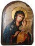 Икона под старину Пресвятая Богородица Неувядаемый Цвет 17х23 см арка