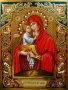 Писаная икона Почаевская Богородица 20х24 см