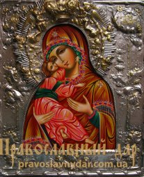 Писаная икона Богородица Владимирская - фото