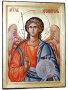 Икона Святой Ангел Хранитель в позолоте Греческий стиль 17x23 см