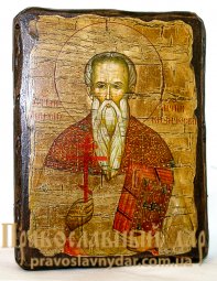 Икона под старину Священномученик Мирон Кизический 7x9 см - фото