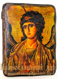 Икона под старину Святой Архангел Гавриил 7x9 см - фото