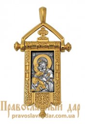 Образок «Владимирская икона Божией Матери. Процветший крест.» - фото