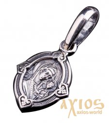 Подвеска «Икона Божией Матери Казанской», серебро 925, с чернением, О 131092 - фото