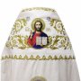 Облачение иерейское, белый бархат, вышитая икона Спасителя, иконы Святых