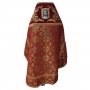 Облачение иерейское, комбинированное из парчи красного цвета, ткань "киевский крест"