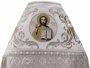 Облачение иерейское, комбинированное, белая парча, плечи вышиты на белом бархате, ткань русский крест