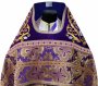 Облачение иерейское комбинированное, плечи вышитые на бархате, основная ткань - парча фиолетового цвета