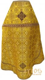 Облачение иерейское, желтая парча, ткань "киевский крест" - фото