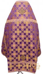Облачение иерейское из парчи фиолетового цвета, ткань "патриарший крест" - фото