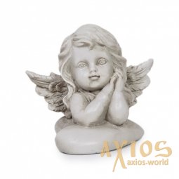  Ангел античный девочка на сердце 7.2 см - фото